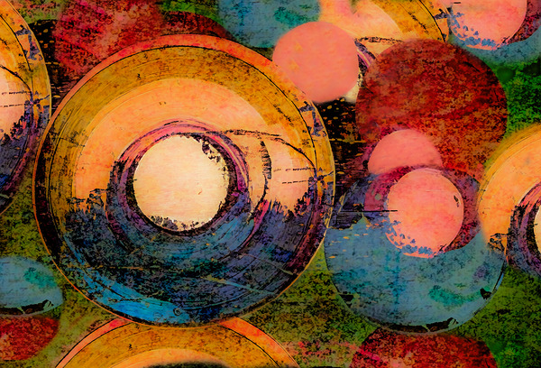 Grungy and Splattered Circles by Thea Menagh