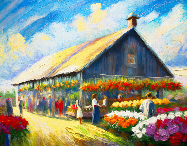 Country Flower Market by Thea Menagh