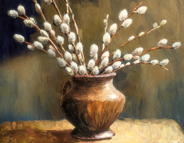 Pussywillows in a Jug Print