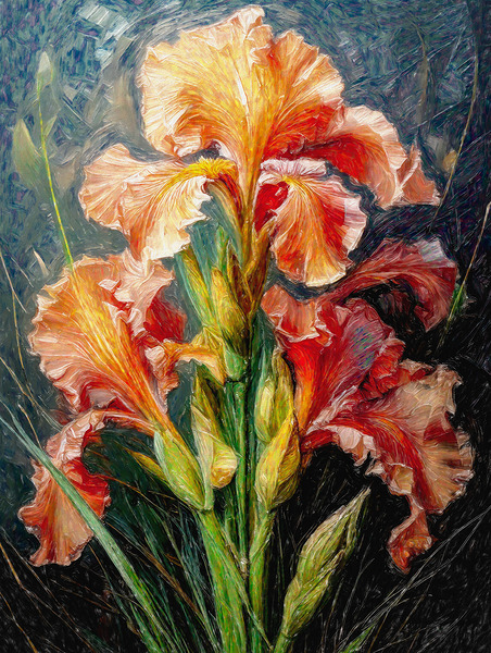 Various Colours in Iris Petals by Thea Menagh