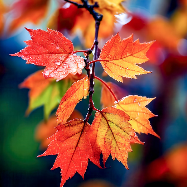 Wet Maple Leaves Digital Download