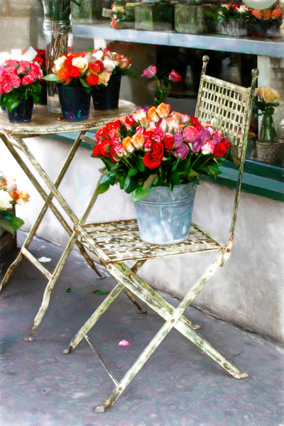 Give Your Love Roses - in Paris Print