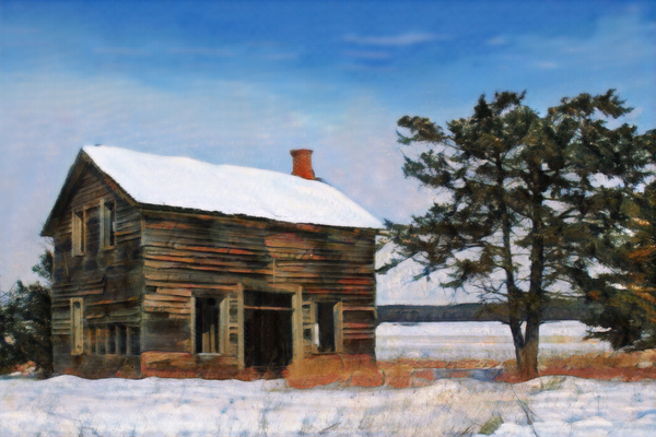 What a Pioneer Built - Now Abandoned Print