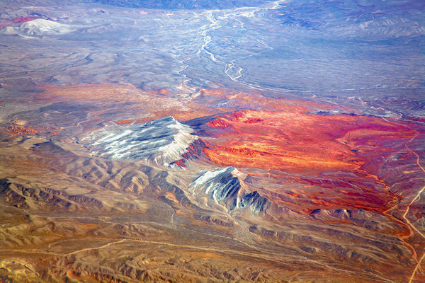 Fly Over Nevada Red Rock Canyon and White Domes Trail - Nevada 07 Print