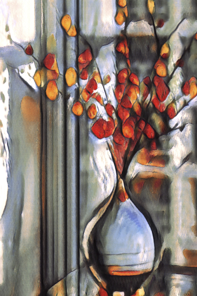 Vase With Cherry Blossoms by Thea Menagh