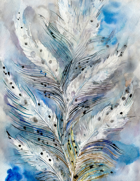 Snow Owl Feathers Digital Download