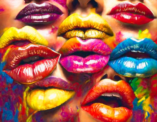Lots of Colored Lips by Thea Menagh