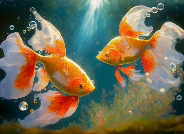 Couple of Goldfish by Thea Menagh