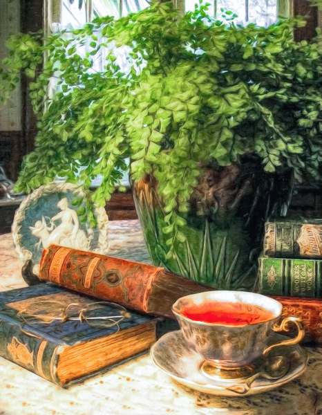 Time for Tea in My Cozy Room by Thea Menagh