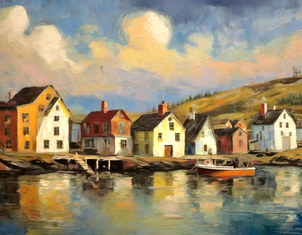 Houses on the Coast of Nova Scotia Near Halifax by Thea Menagh