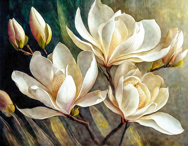 Wide Open Magnolias  by Thea Menagh