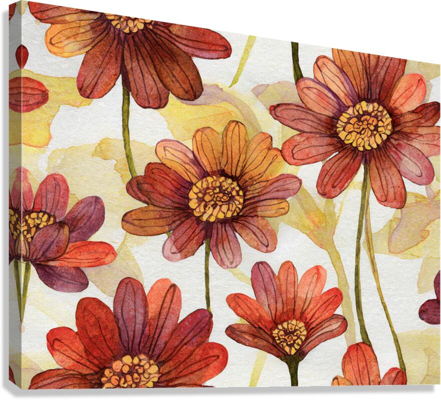 Abstract Flowers Canvas Print