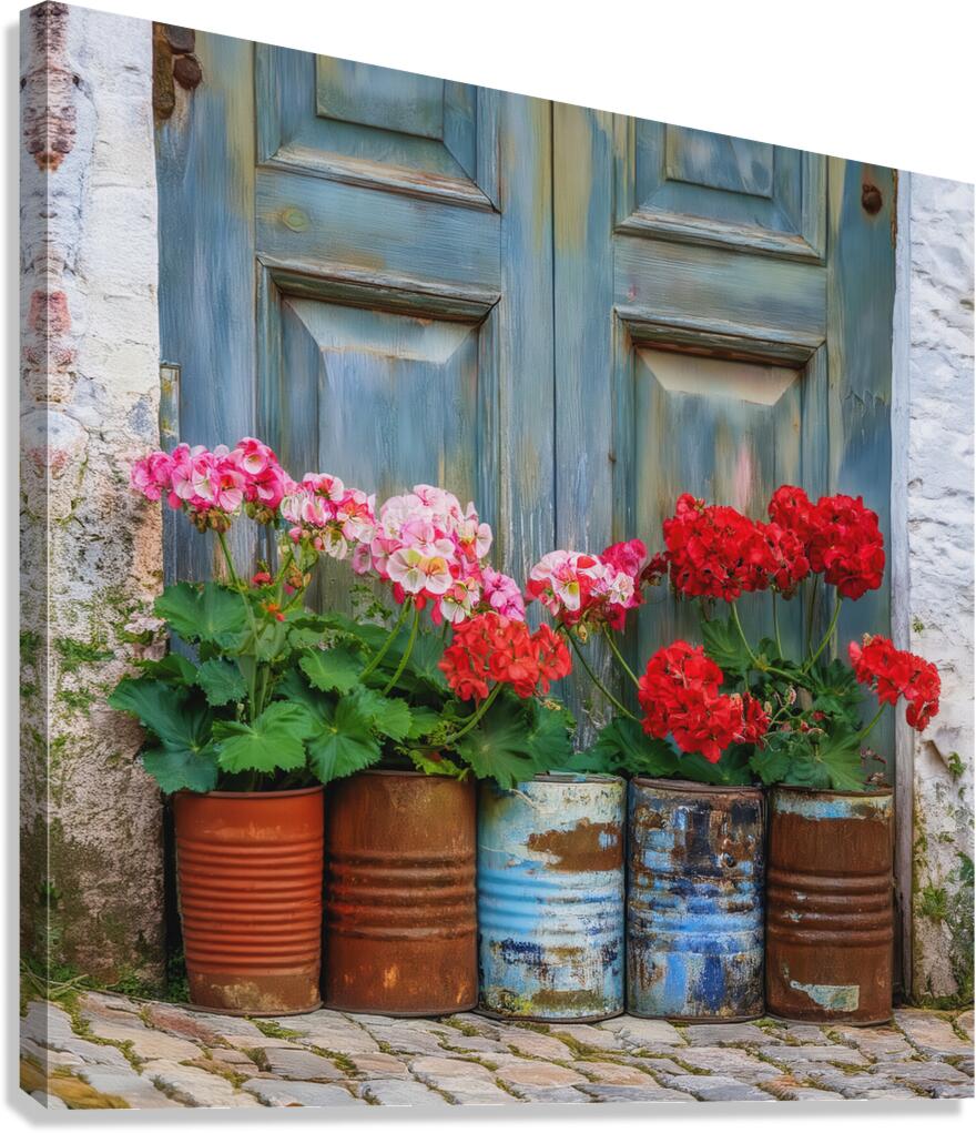 GERRIES IN RUSTY CANS Canvas Print