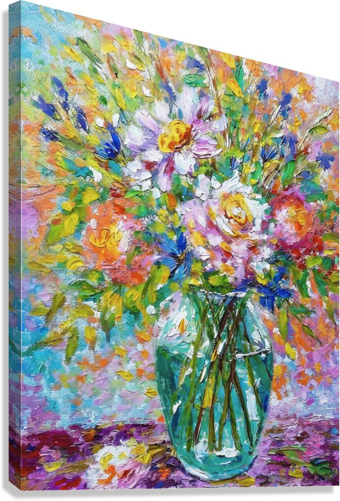 Painted flowers Canvas Print