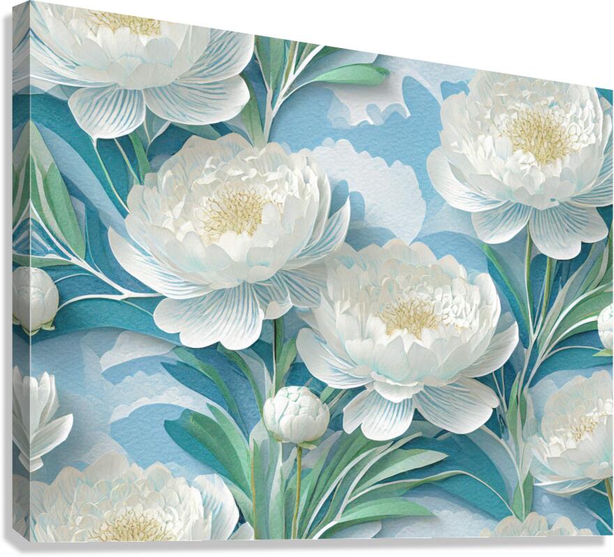 Floral Cover for sliding doors Canvas Print