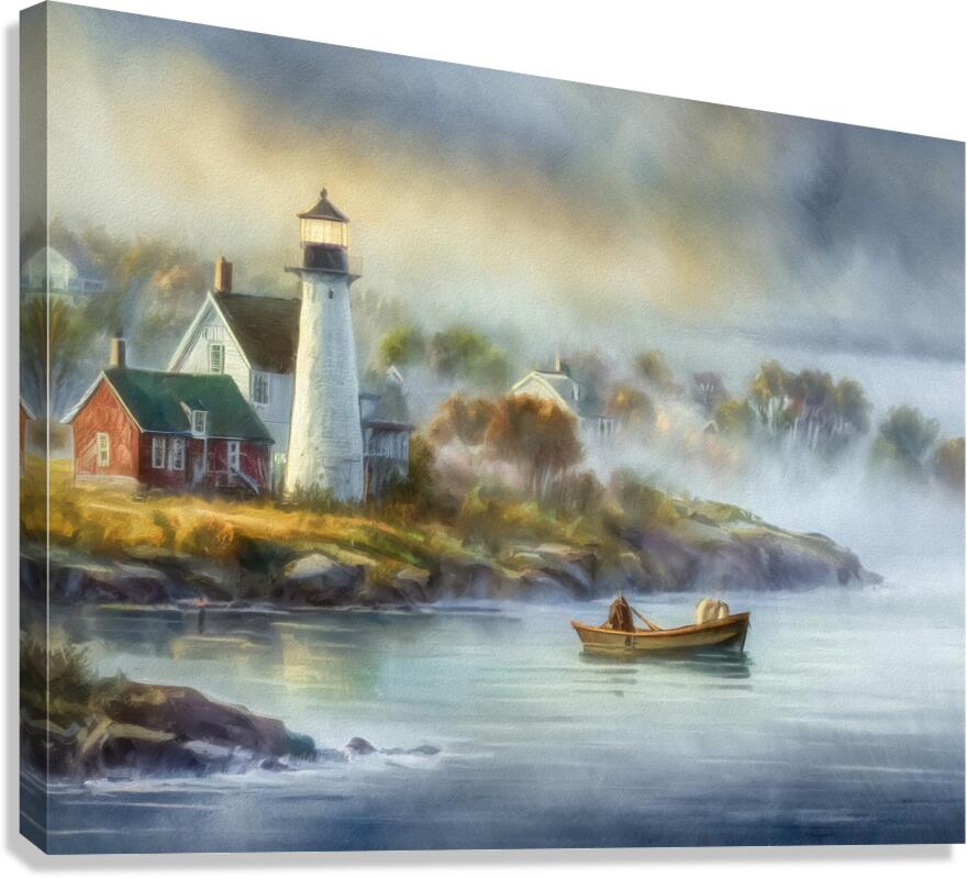 Lighthouse Keepers Home Canvas Print
