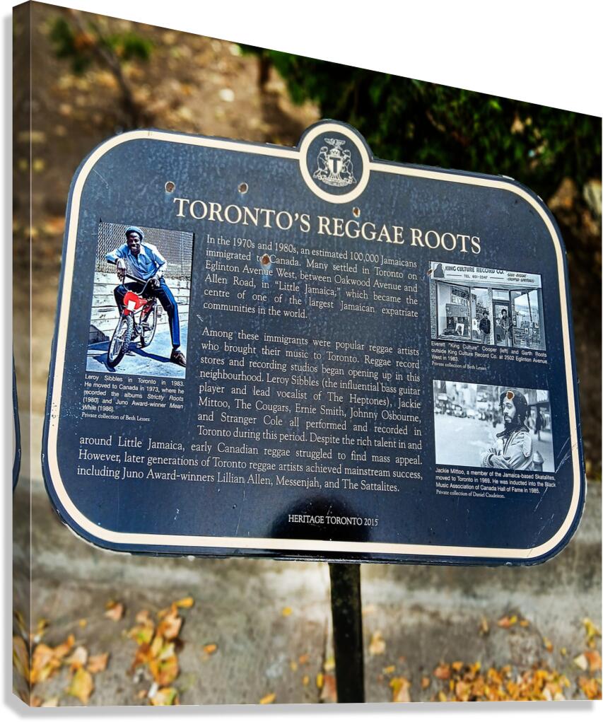 Torontos Raggae Roots Canvas Print