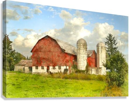 Empty Silos on a Farm Canvas Print