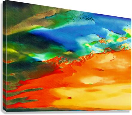 Sunset Pixel Art Canvas Print