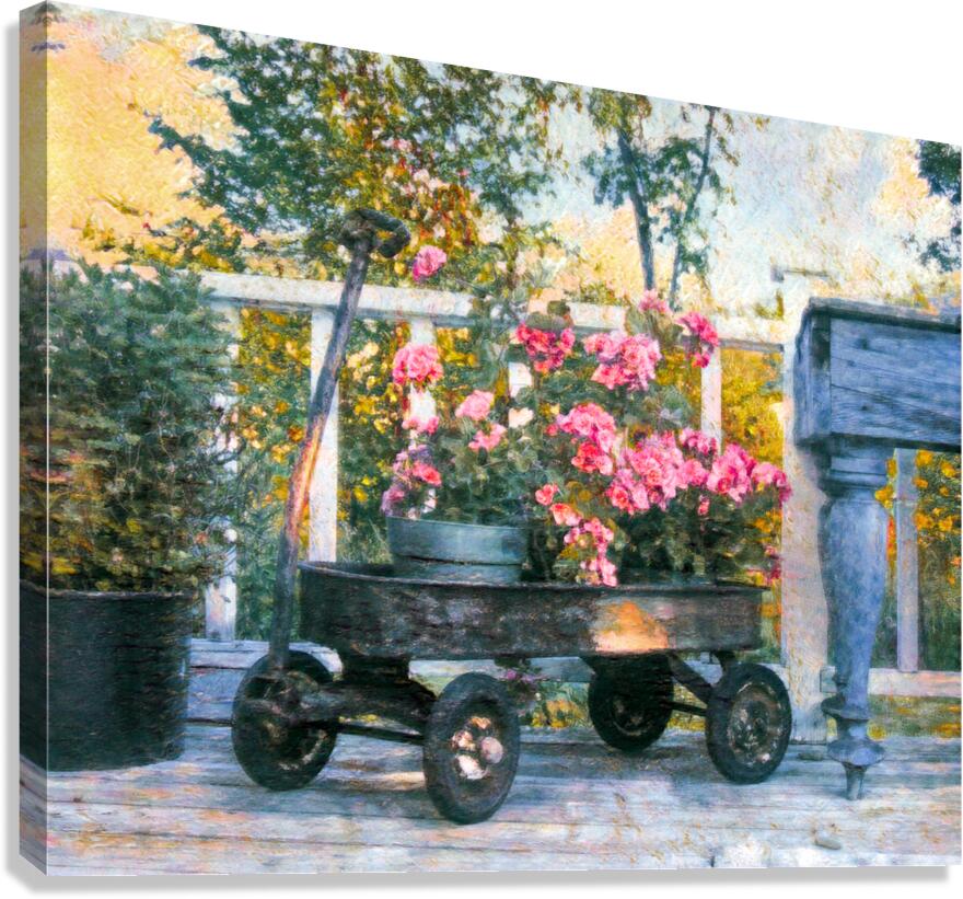 Vintage Wagon on the Deck  Canvas Print