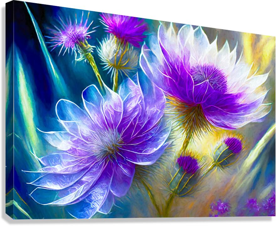 Transparent Thistles Canvas Print