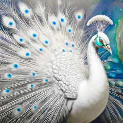 Leucistic Indian Peafowl 