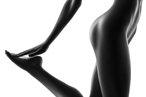 Nude bodyscape on white 03