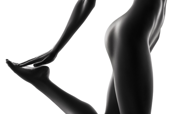Nude bodyscape on white 03 Print