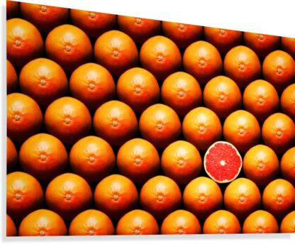 Grapefruit slice between group Canvas Print