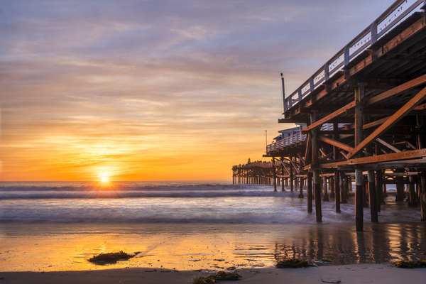 PB pier sunset Print