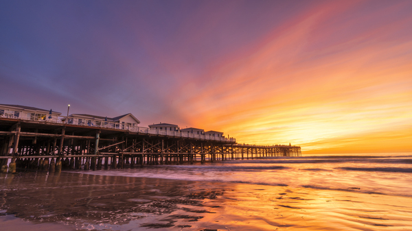 pacific beach pier Print