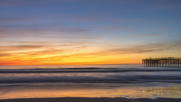 Pacific beach sunset Print