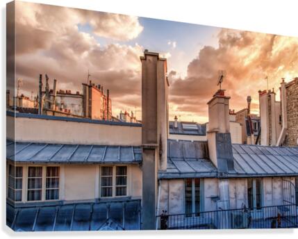 Paris rooftop Canvas Print