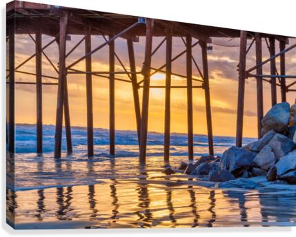 between the posts Canvas Print