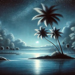 Tropical Island Night 3000x2400