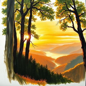 Extreme macro close up hand drawn sketch in Color