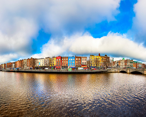 Dublin Scenic View - River Liffey Panorama
