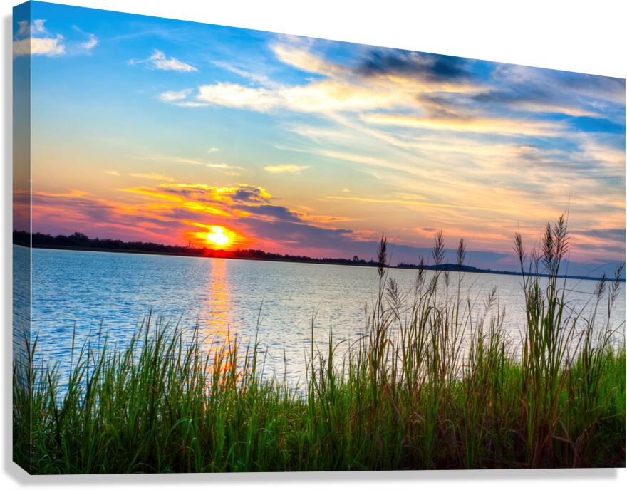 Sunrise On The Savannah River - Georgia Coastal Art Canvas Print