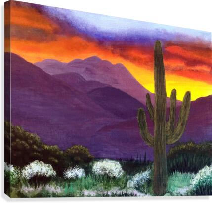 Purple Mountain Sunset by Esperanza Phoenix Wall Art