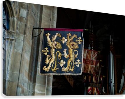 Warwick Cathedral Flags Canvas Print