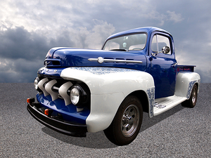 1952 Ford F-1 in Blue and White