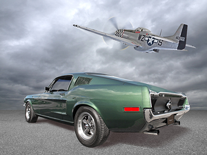 1968 Mustang with p-51
