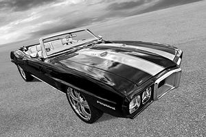 1969 Pontiac Firebird Convertible in Black and White