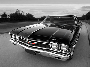 Chevrolet El Camino in Black and White