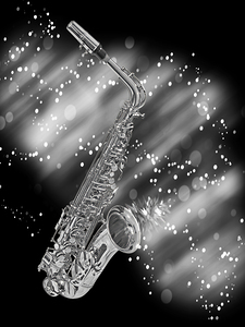 Cosmic Sax in Black and White
