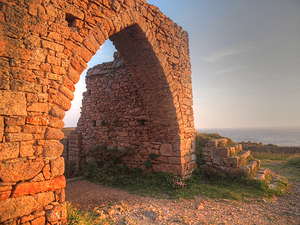 Evening Light on Grosnez Castle Ruins