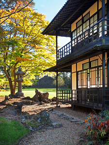 Japanese Garden Tea House Vertical