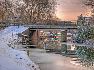 Narrow Boats Under The Bridge