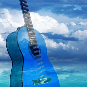Ocean Guitar Blues Square