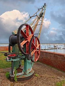 Rusty Boat Winch Burnham on Crouch Harbour